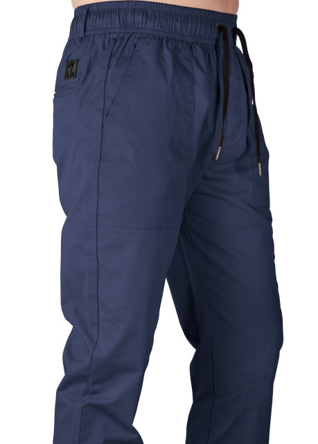 Men Joggers with Pockets Slim Fit Athletic Pants Navy Blue