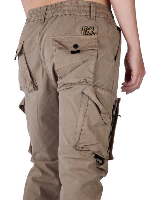 Man Wild Cargo Jogger Pants Slim Fit Khaki