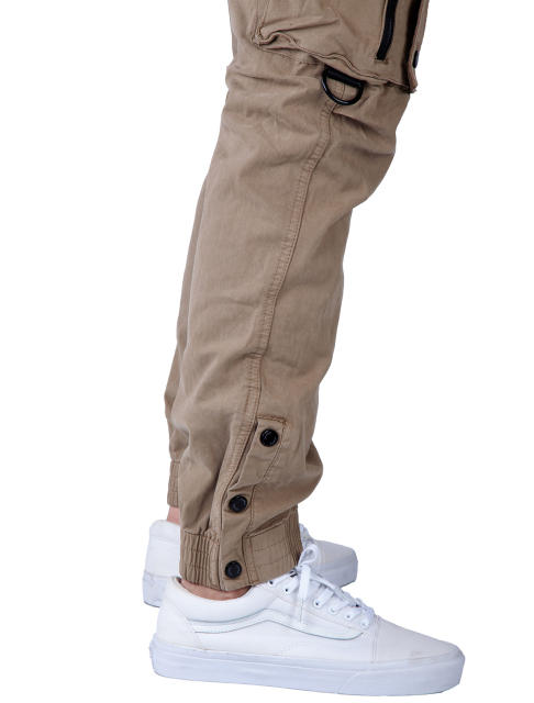 Man Wild Cargo Jogger Pants Slim Fit Khaki