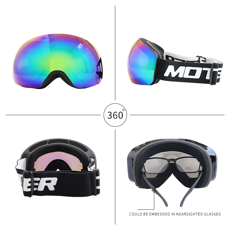 Snowmobile Goggles Quick Change Lenses Ski Goggles Magnetic