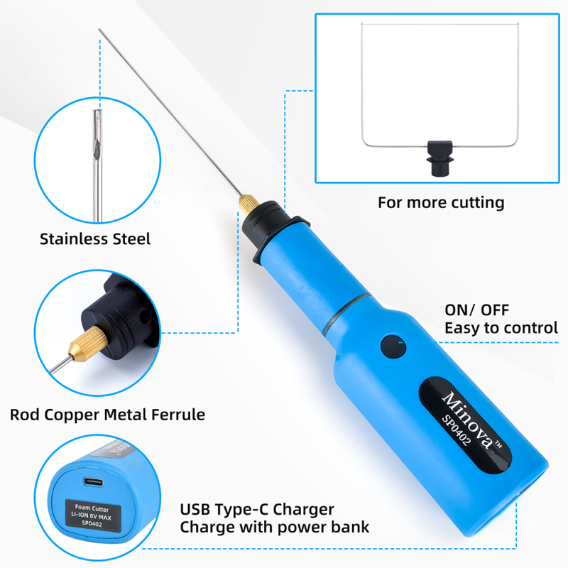 MINOVA Cordless Hot Wire Foam Cutter SP08 8V/2.0Ah