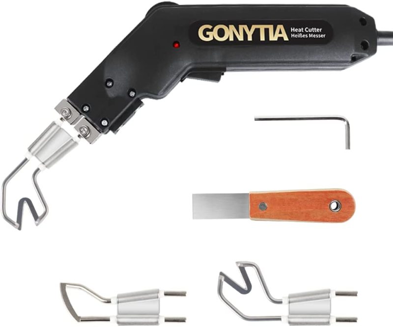 GONYTIA Hot Knife Rope cutter Fabric Cutter Electric hot knife heat cutter Cutting Tool Kit with 2pcs Blades &amp; Accessories