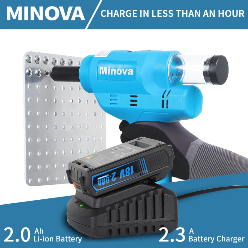 Minova Battery Rivet Tool Kit Cordless Rivet Tool KD-02FD