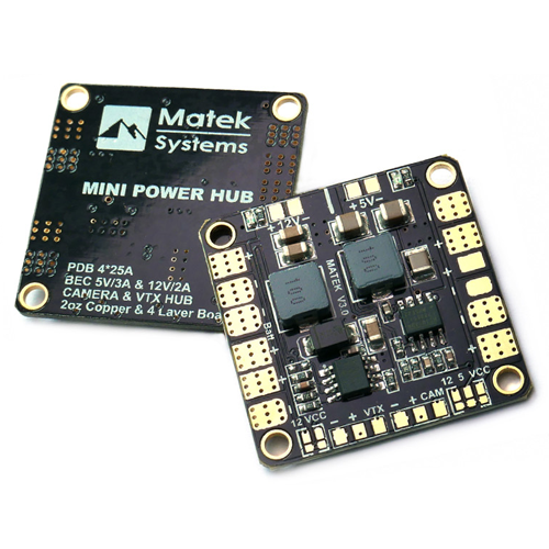 Matek Systems MINI POWER HUB W/ BEC 5V &amp; 12V SKU: HUB5V12V