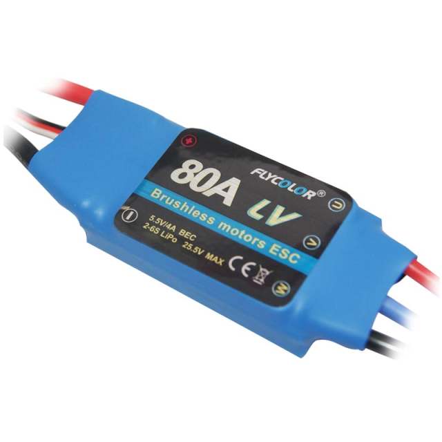 Flycolor 80A LV ESC with Bec