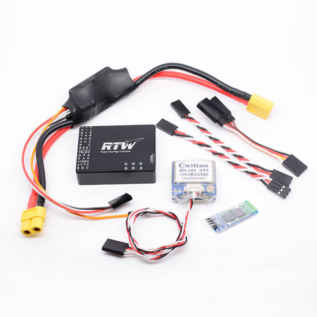 RTW Fixed Wing UAV Flight Control System with GPS Current sensor &amp; Bluetooth (Delux Edition)