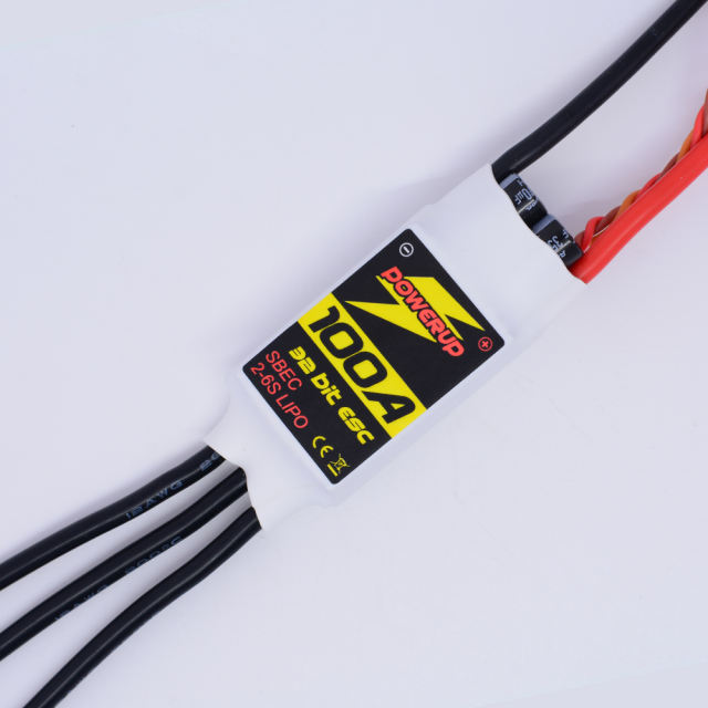 PowerUp 100amp 32Bit Fixed Wing ESC with Rotation Sensing