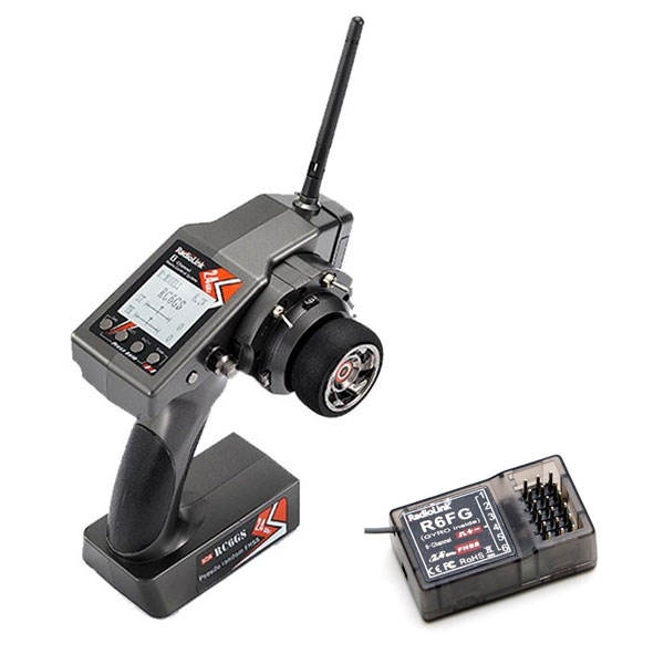 RadioLink RC6GS V3 2.4G 4CH HV Compatible Radio Control Car Transmitter with Gyro Reciever