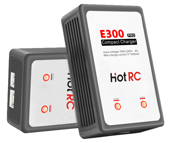 HotRC - E300 13W Compact easy to use AC LiPO Charger 1000mah 100/240v