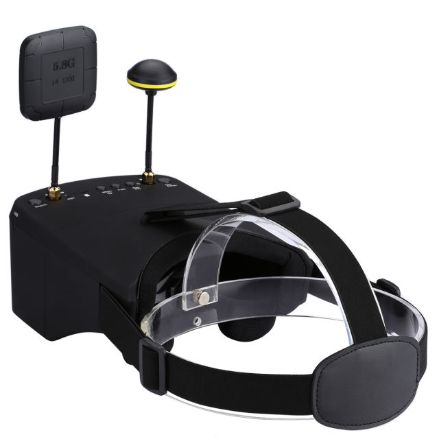 800D 5inch 40ch 5.8ghz FPV goggles with Built in DVR and split monitor Design