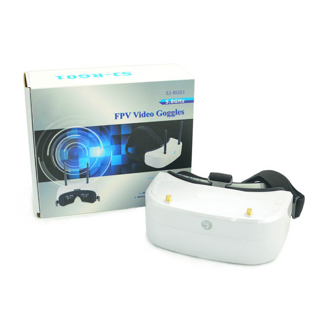 SJ RG01 5.8G 48CH Dual-Displays Diversity FPV Video Goggles built-in 1500mAh Battery and DVR