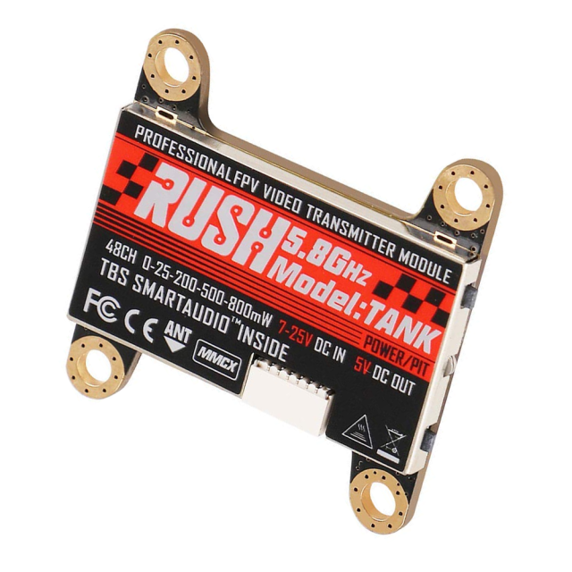 RUSH VTX TANK 5.8GHz 48CH PIT/25/200/500/800mW Transmitter For FPV Racing Drone