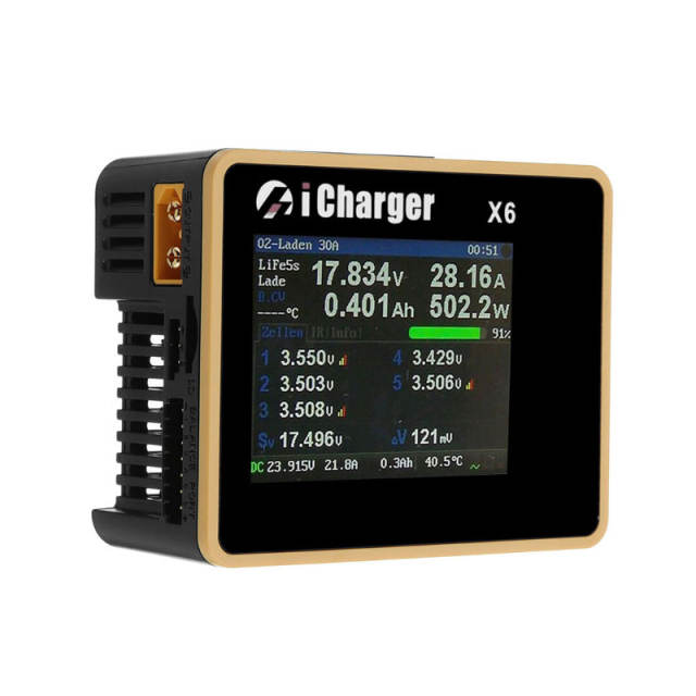 iCharger X6 Lilo/LiPo/Life/NiMH/NiCD DC Battery Charger (6S/30A/800W)