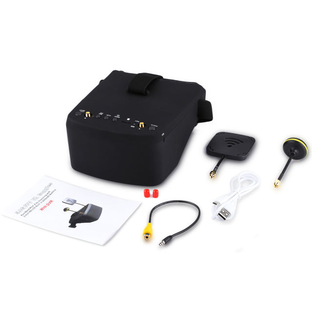 800D 5inch 40ch 5.8ghz FPV goggles with Built in DVR and split monitor Design