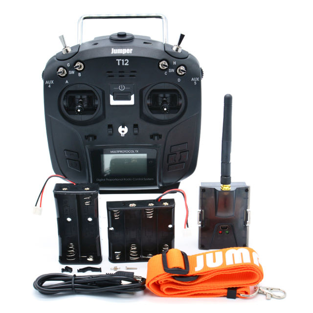 Jumper T12 PLUS Open Source 16ch Radio with JP4-in-1 Multi-protocol RF Module &amp; HALL gimbals