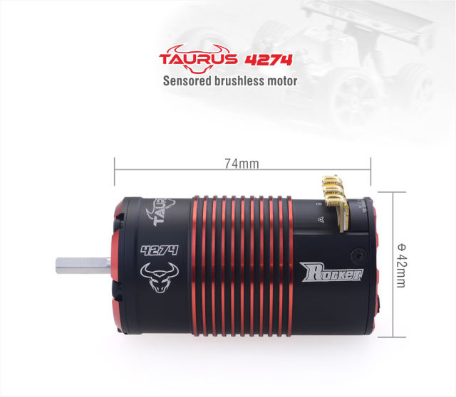 Surpass Hobby Taurus 4274 2200kv Sensored Brushless Motor for RC 1/8 1:8 Scale Buggy Truggy