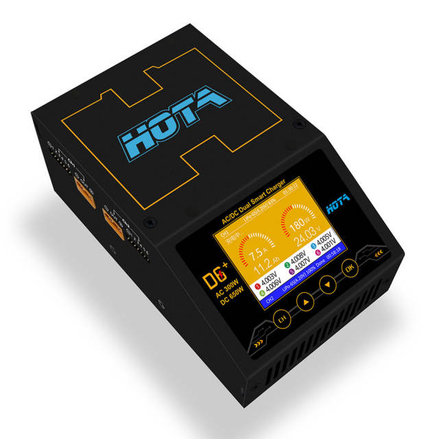 HOTA D6+ AC 300W DC 2X325W 2X15A Dual Channel Smart Battery Charger Discharger - EU plug