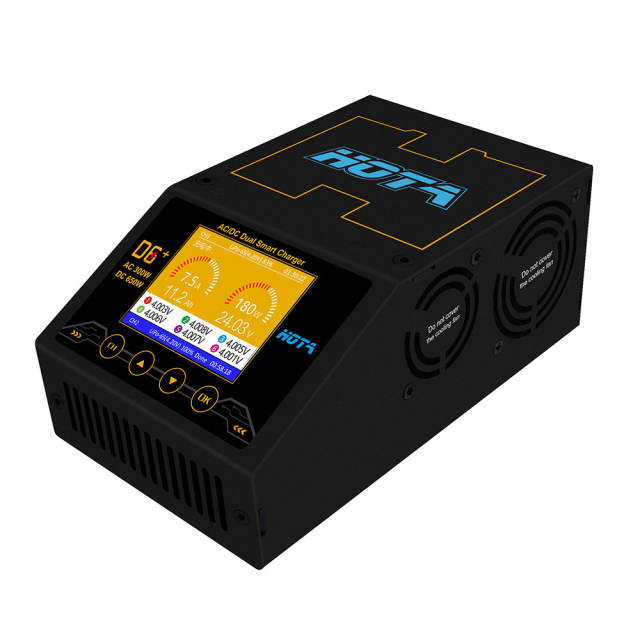 HOTA D6+ AC 300W DC 2X325W 2X15A Dual Channel Smart Battery Charger Discharger - EU plug