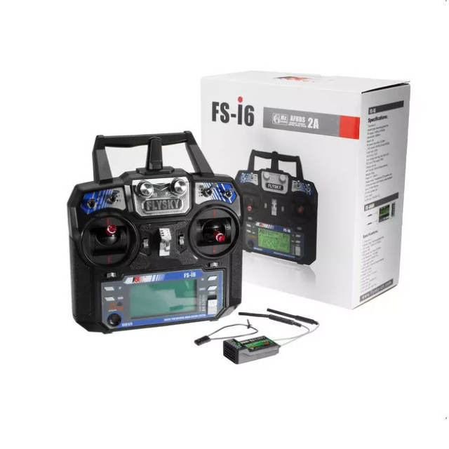 FlySky - FS-i6 2.4G 6CH AFHDS RC Radion Transmitter With FS-iA6B Receiver for RC FPV Drone