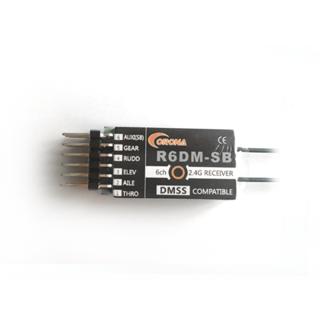 Corona - R6DM 6 Channel 2.4ghz JR DMSS Compatible Receiver