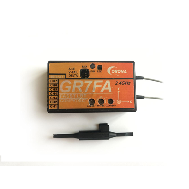 Corona - GR7FA 7 Channel 2.4ghz FASST Compatible Micro Receiver with Built in Gyro