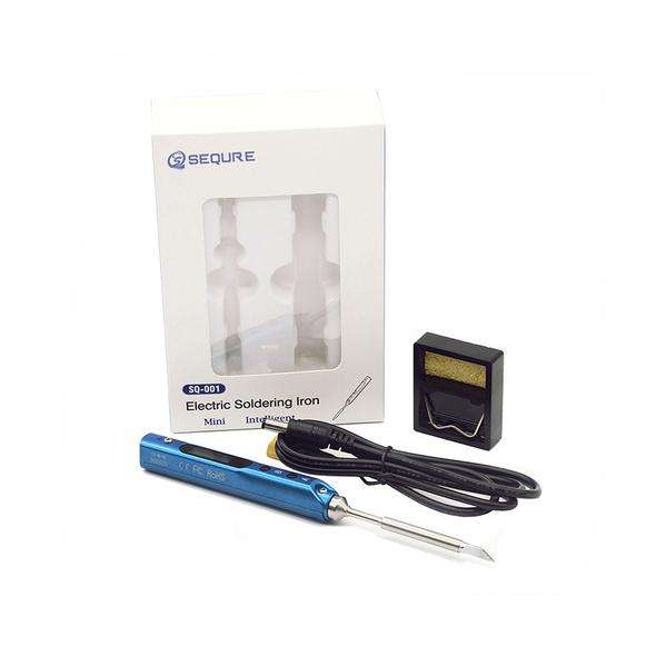 SEQURE Mini SQ-001 65W Digital OLED Programmable Interface DC5525 Soldering Iron USB XT60