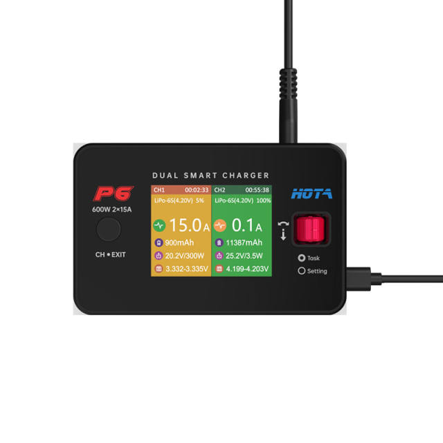 HOTA - P6 DC 500w 2x15A Smart Charger