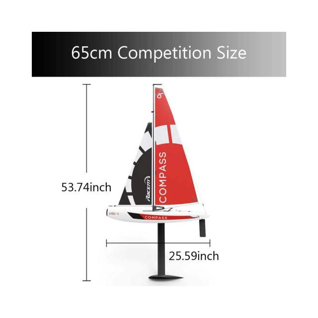 Volantex Compass 2 Channel Wind Power Sailboat with 650mm Hull for RG65 Class Competition (791-1) RTR