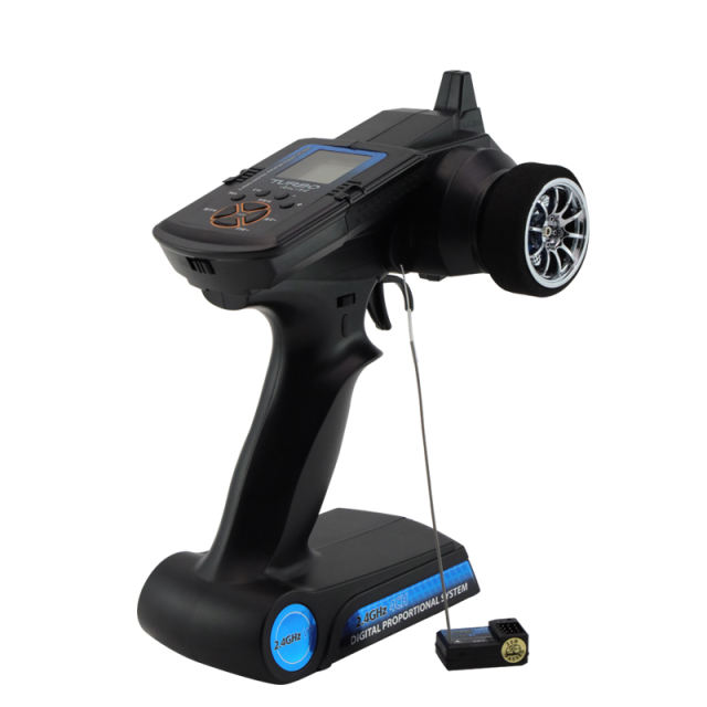 Turbo Racing - P62 4 Channel LCD displaye 2.4ghz Radio Control with RX41 Receiver for Cars, boats and surface models