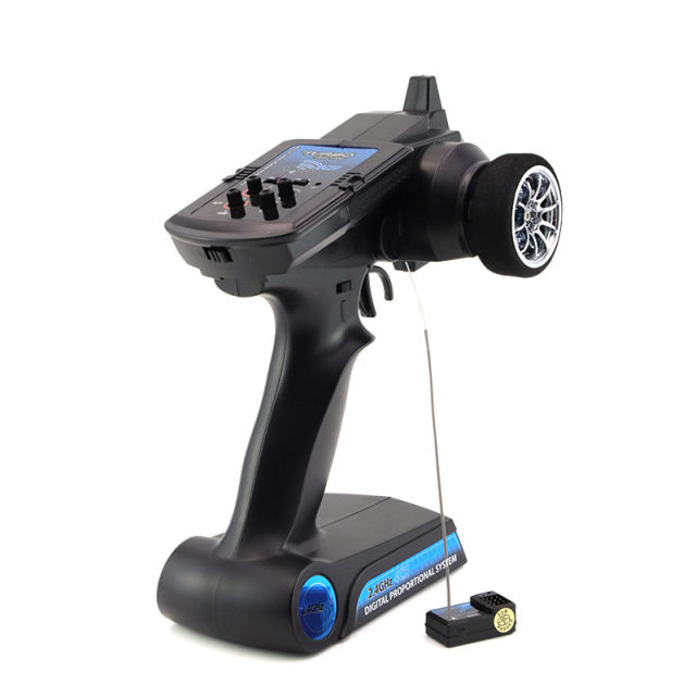 Turbo Racing - P61 4 Channel 2.4ghz Radio Control with RX41 Receiver for Cars, boats and surface models