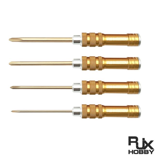 RJX 4pcs Phillips Screwdriver Tools Kit Set 3.0mm 4.0mm 5.0mm 5.8mm for RC FPV Car Boat Airplane