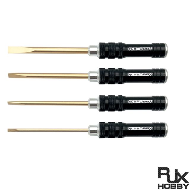 RJX 4pcs Flat Head Screw driver Tools Kit Set 3.0mm / 4.0mm / 5.0mm / 5.8mm for RC Models Car Boat Airplane