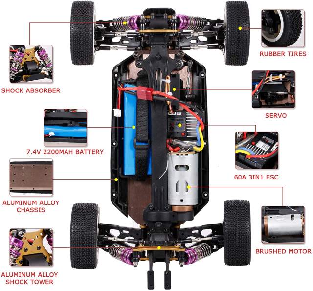 124019 RC Car, 1/12 Scale 2.4GHz BUGGY