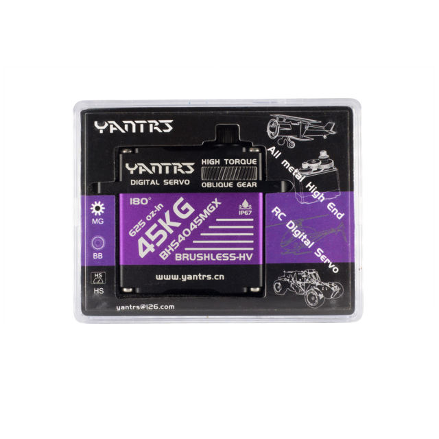 Yantrs - Full Aluminum CNC Brushless Digital HV servo with Oblique metal gears 48KG 0.09s IP67 Water Proof