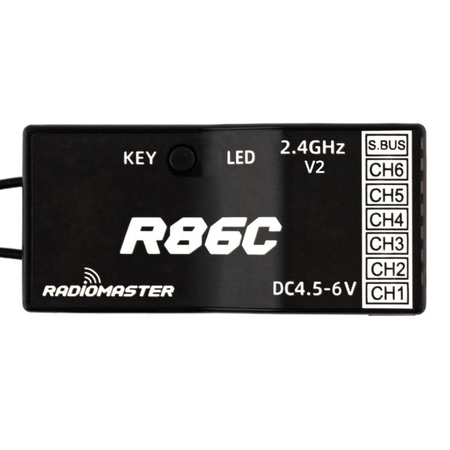 RadioMaster - R86C V2 6ch Frsky D8/D16 and Futaba SFHSS Compatible PWM / Sbus Receiver