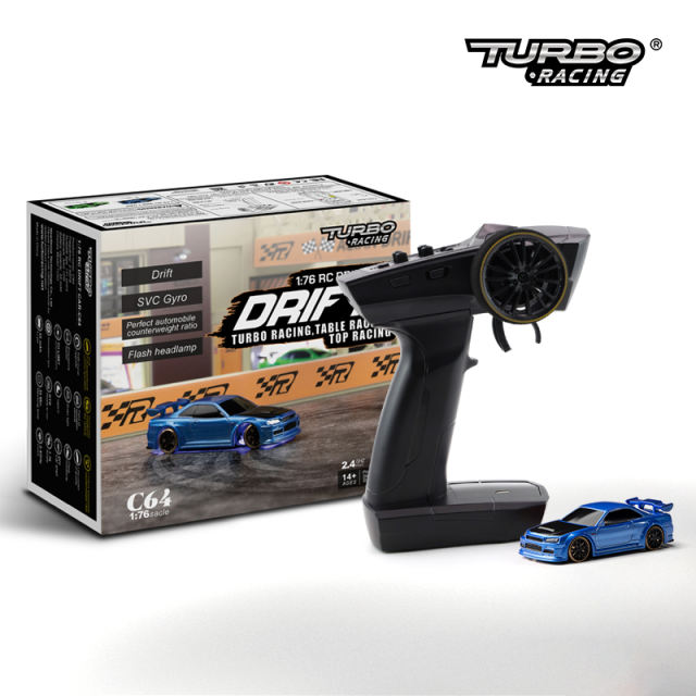 Turbo Racing - C64 1:76 Scale Drift car with GYRO RTR - Blue or Green