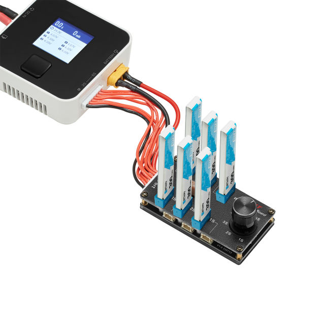 VIFLY 1S Series Charging Board, Storage Charging 1S LiPo Batteries with Standard Charger (PH2.0 and BT2.0)