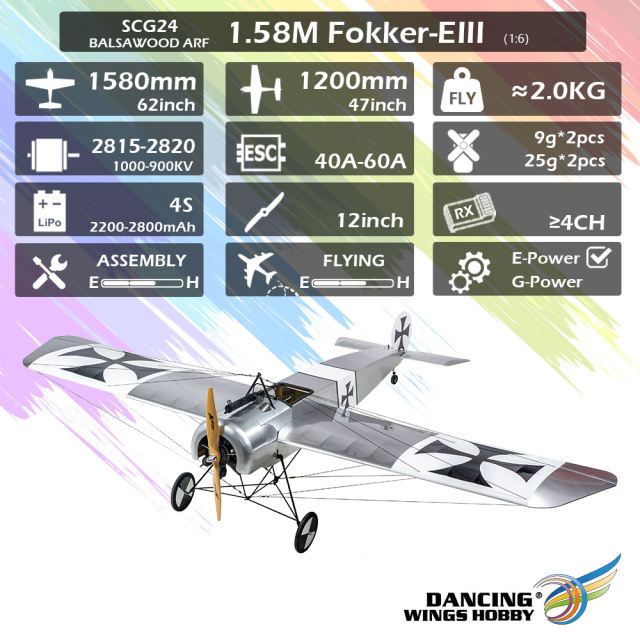 Dancing Wings - SCG24 1.58M Fokker-EIII ARF