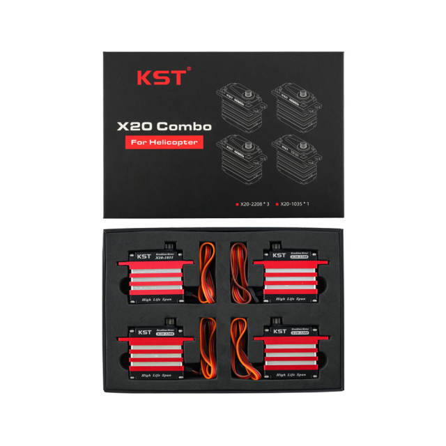 KST X20 Combo - X20-2208 v8.0 + X20-1035 v3.0 Combo set for Rc Helicopter