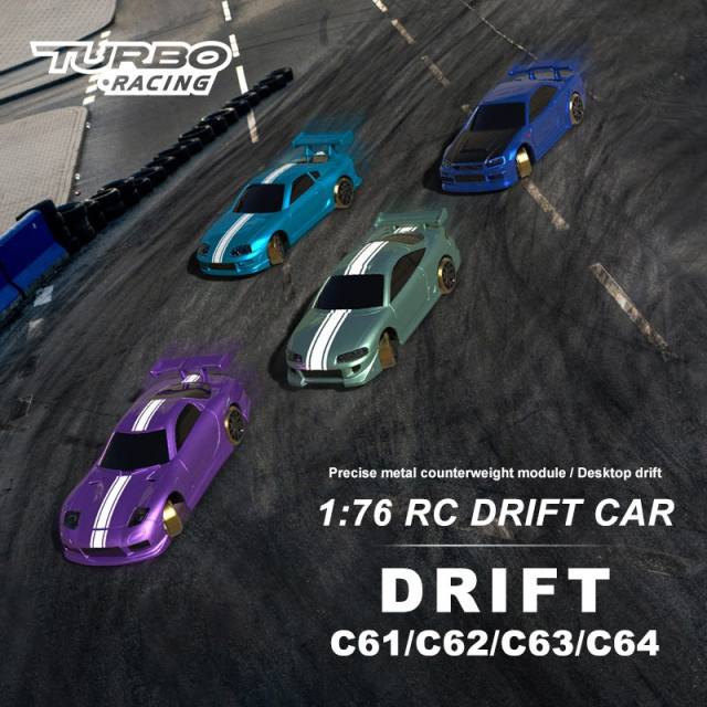 Turbo Racing - C61/C62/C63 1:76 Scale Drift Car with GYRO RTR
