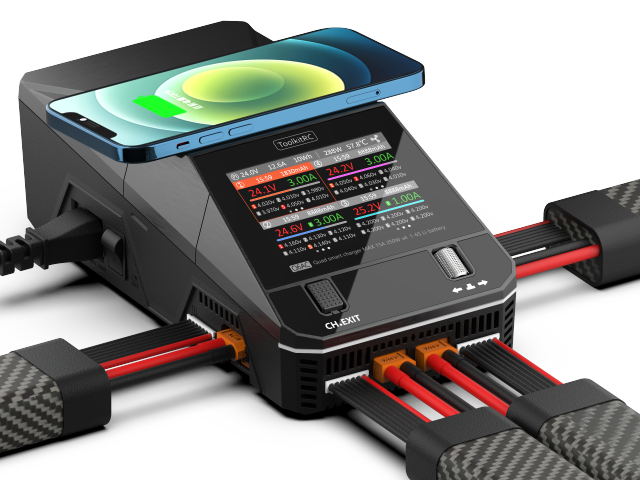 ToolkitRC - Q6AC 4-Channels AC&DC Max.1000W Smart Charger