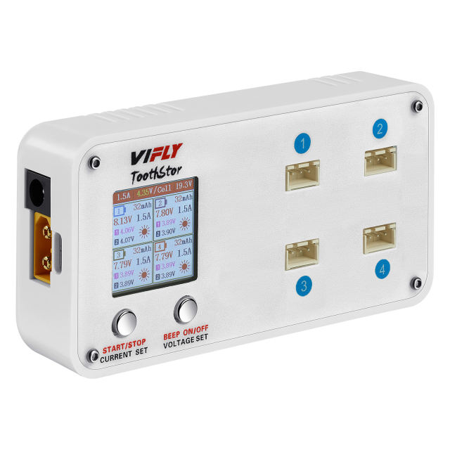 VIFLY - ToothStor - 4 Port 2S Balance Charger with Storage Mode