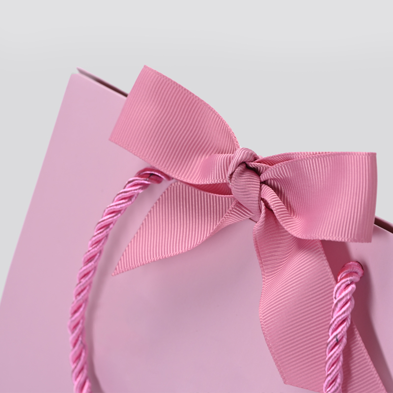 FANXI new arrival custom pink paper bag for jewelry packaging