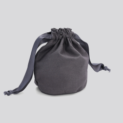 FANXI new arrival custom gray cloth bags with ribbon for jewelry packaging