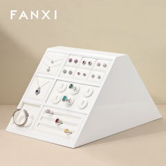 FANXI new design SM208 Trapezoid double-sided jewelry display with multifunction for showcase