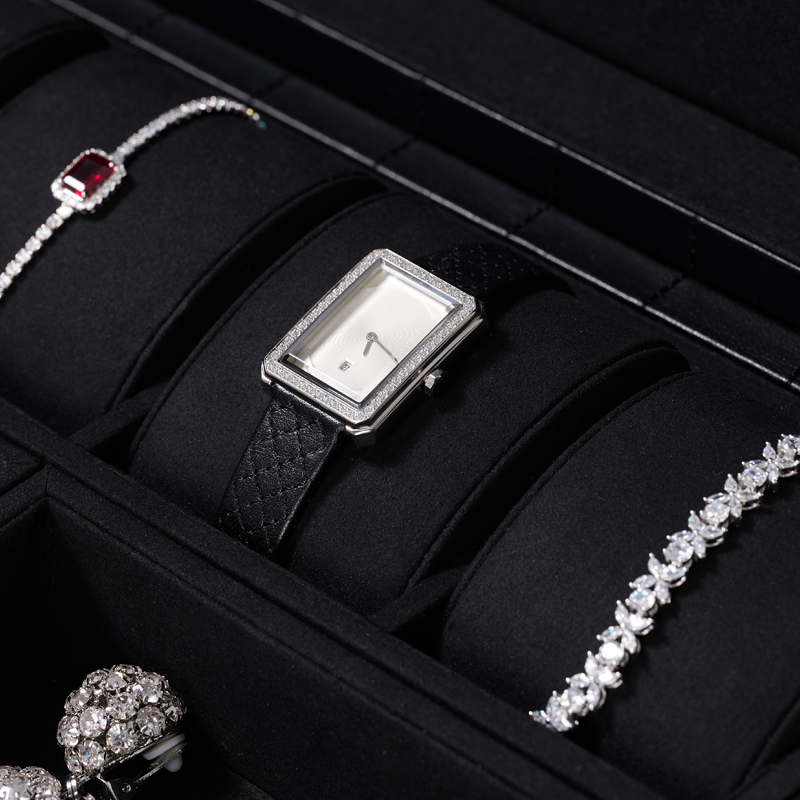 Original design X051 luxury two layers pu leather jewelry storage case