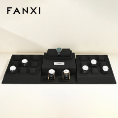 FANXI original design luxury black microfiber watch display set