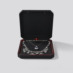 FANXI custom rubber paint black jewelry necklace box