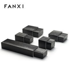 FANXI China Manufacturer Fancy Leatherette Paper Gift Drawer Packaging Boxes Exhibitor Plastic Jewelry Box