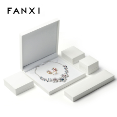 FANXI wholesale Custom Jewelry Box White New Arrival Ring Necklace Pendant Jewelry Packaging Box Fancy Paper Jewelry Box